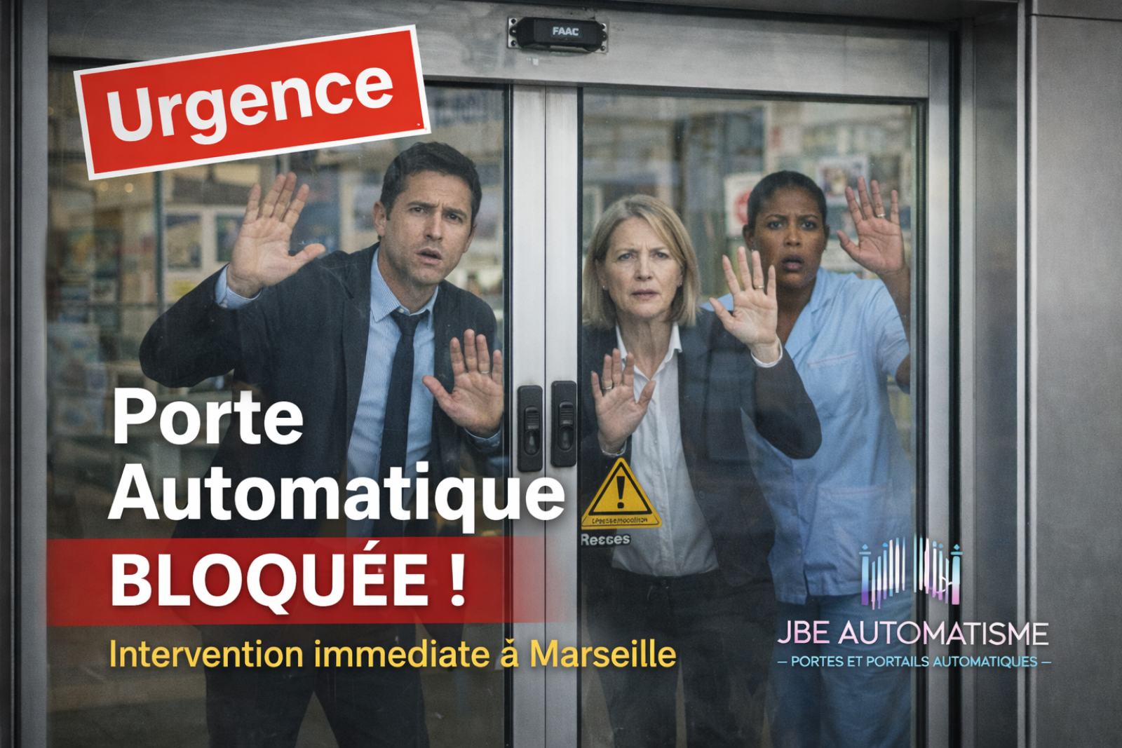 Porte automatique bloqué à Marseille