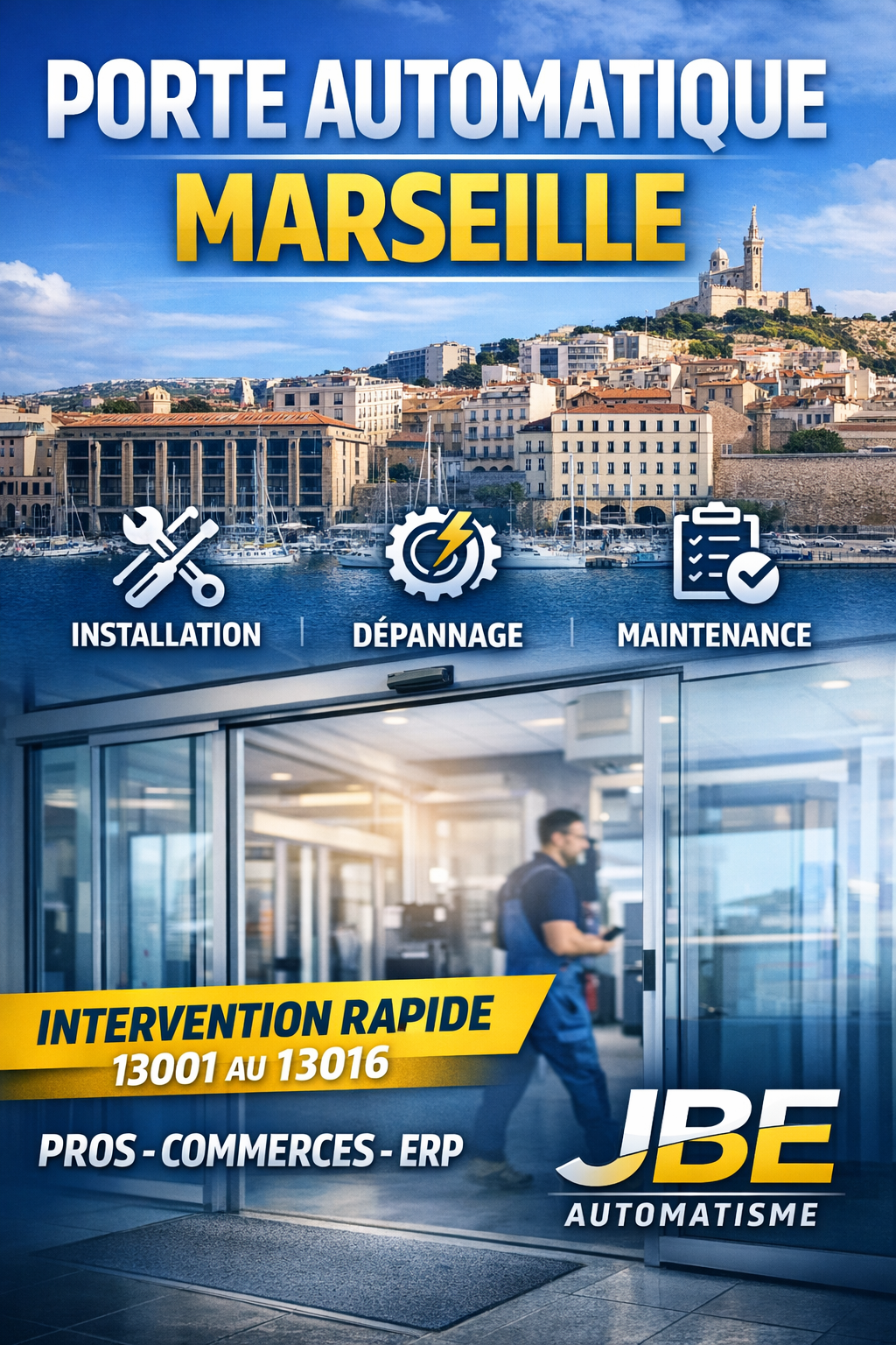 Dépannage, installation, maintenance de portes automatiques à Marseille