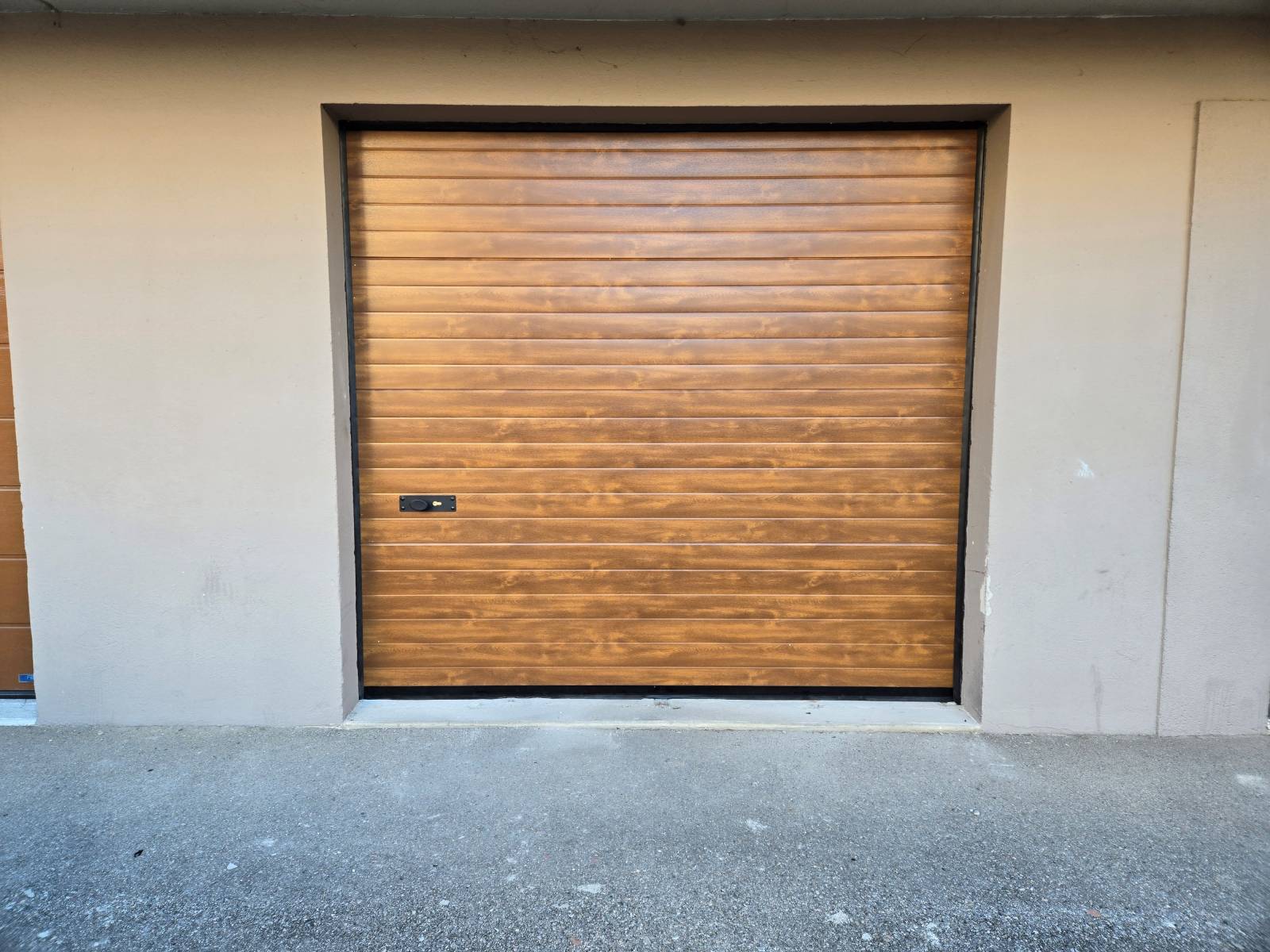 Porte sectionnelle imitation bois