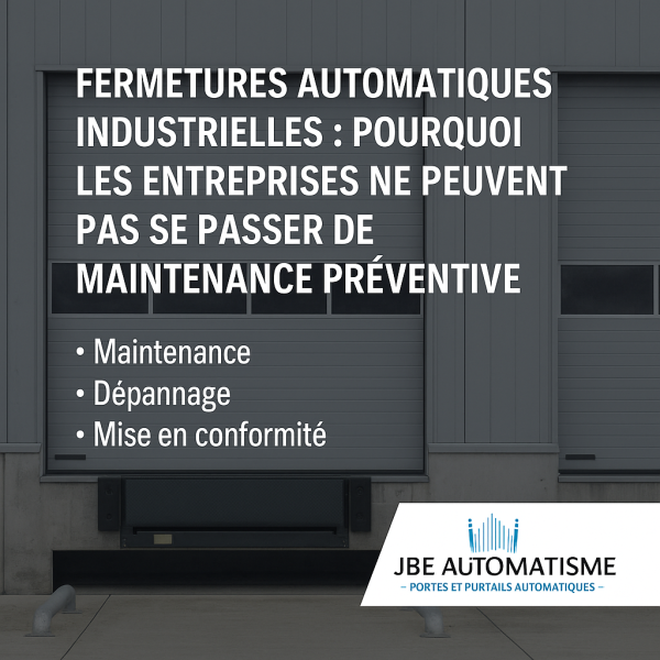 Fermetures automatiques industrielles : pourquoi les entreprises ne peuvent pas se passer de maintenance préventive